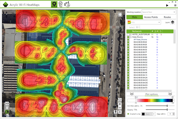 Acrylic wifi heatmaps