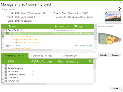 manage wireless survey project