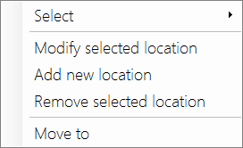 project location options