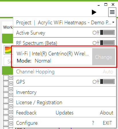 Wi-Fi interface configuration