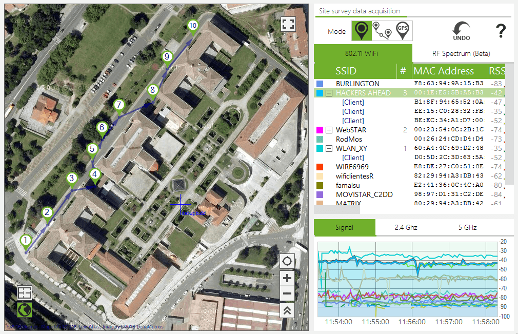 WiFi client mapping