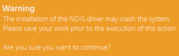 NDIS install error