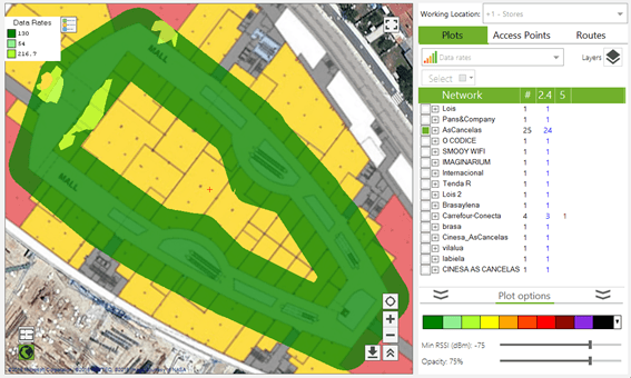 wifi data rate map