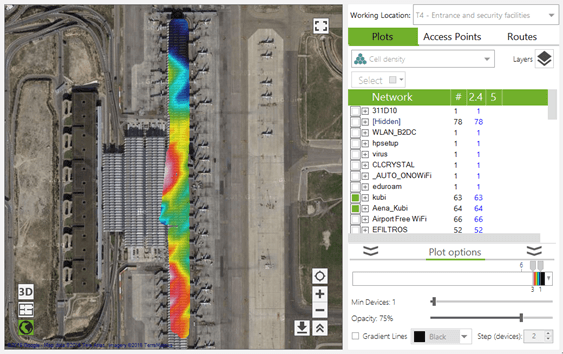 Wifi density map