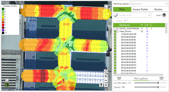 Wifi Access Points density map