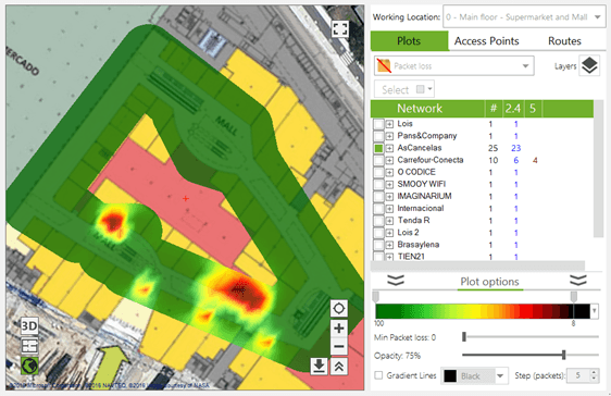 wifi packet loss map