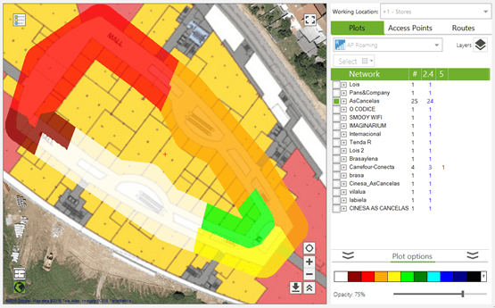 WiFi roaming map