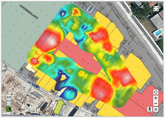 geopositioned wifi heat map