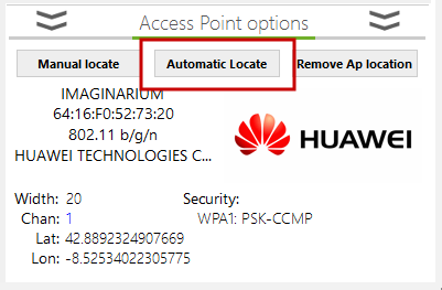 access point automatic physical location