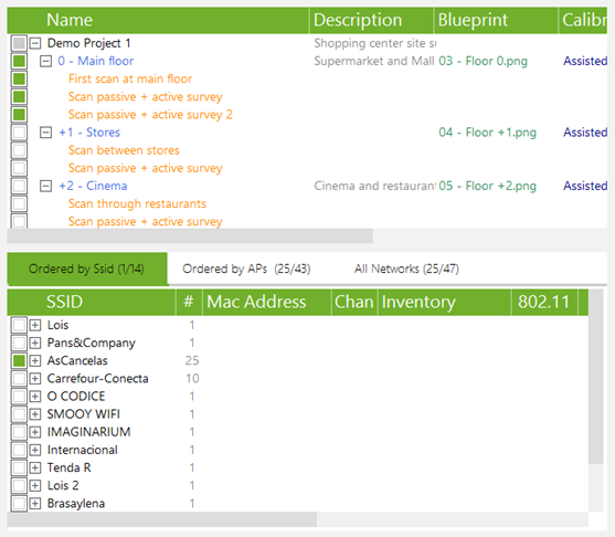 site survey report selector