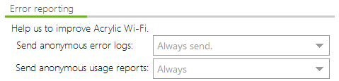 Acrylic WiFi Heatmaps error reporting window 