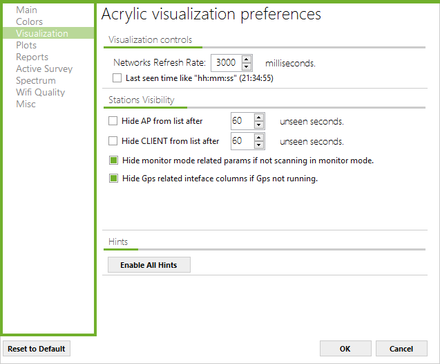 Acrylic WiFi Heatmaps gui options