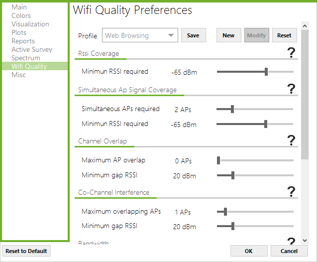 Acrylic WiFi Heatmaps wifi quality configuration