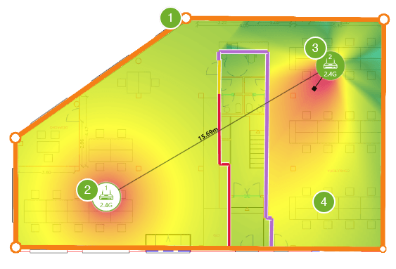 Heatmap of planning steps