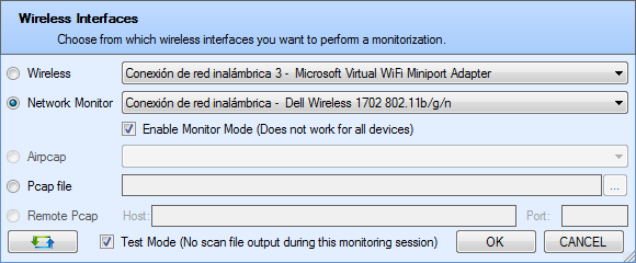 Acrylic WiFi select microsoft network monitor WLAN interface
