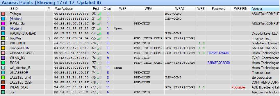 WiFi passwords on Windows
