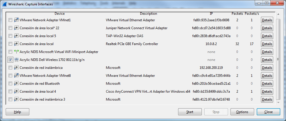 Wireshark with NDIS WiFi driver on Windows