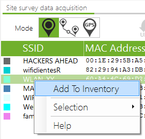 add to inventory wireless device option