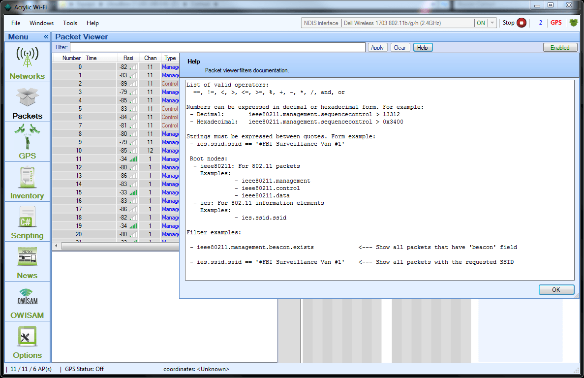 WiFi Network Traffic Viewer and Data Packet Analysis - Acrylic WiFi ...