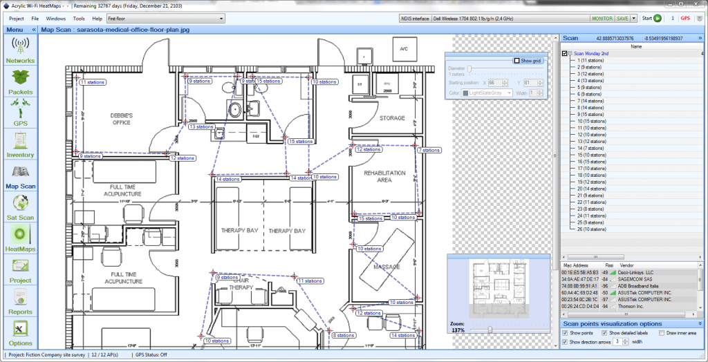 Site survey WiFi monitoring software