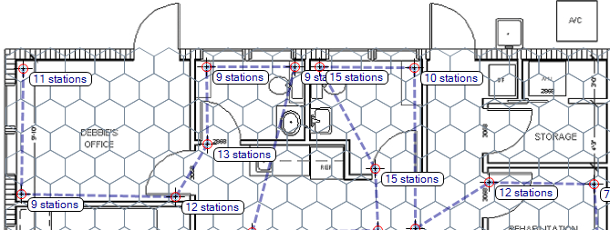 Programa de site survey WiFi con malla de cobertura