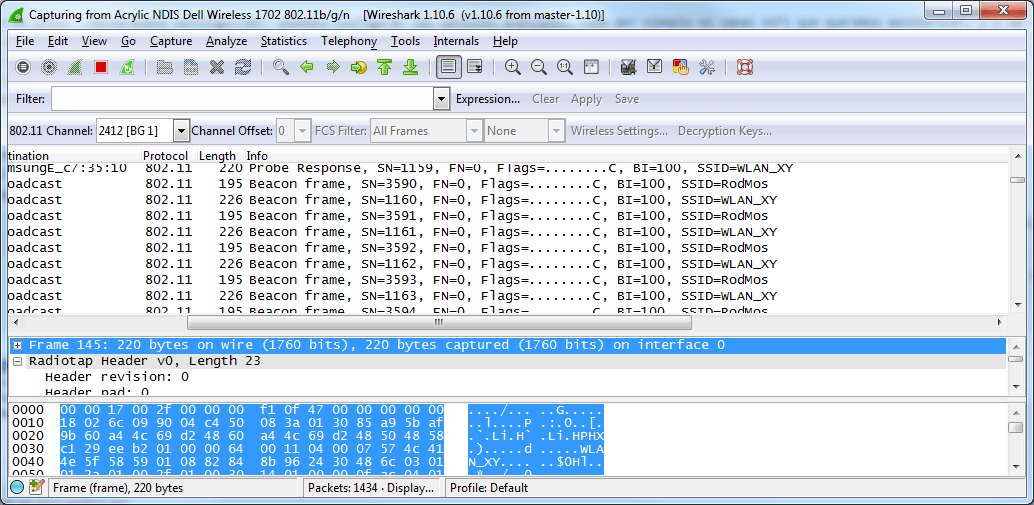 Packet Sniffing Vista