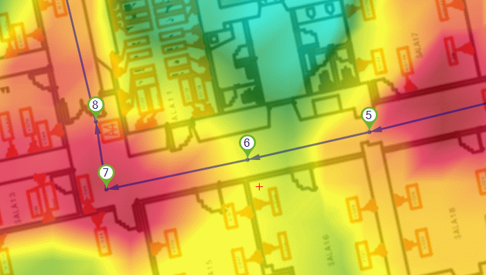 Mapa de cobertura WiFi con Heatmaps