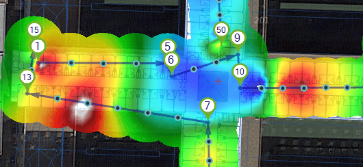 SNR/Wi-Fi signal strength map