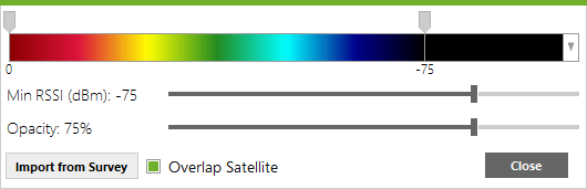 gradient d'échelle de couleur wifi