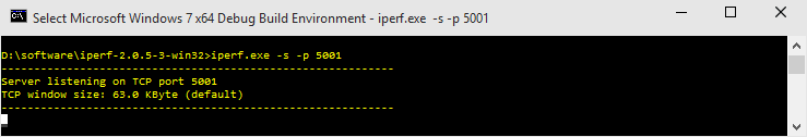 Iperf server for wireless survey