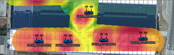 relacion señal ruido, ubicación de punto de acceso en heatmap