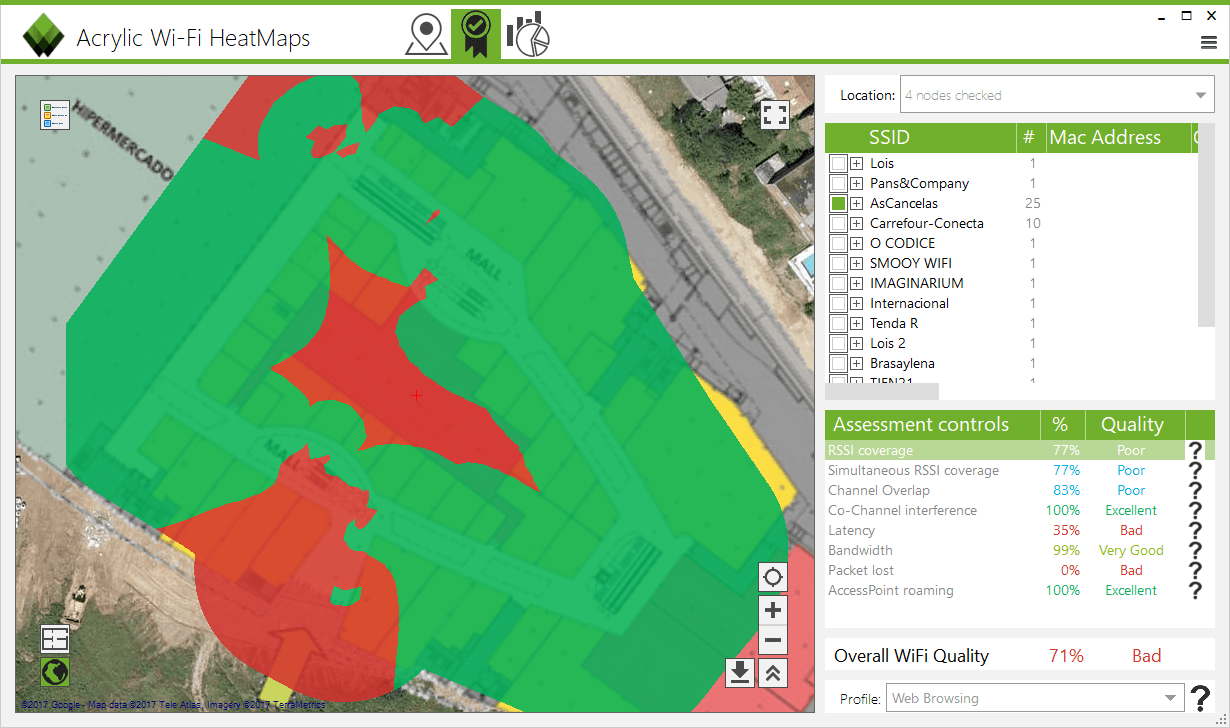 acrylic wifi network quality