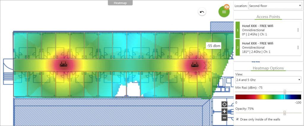 wifi planning, Design and locate access points in a simulation.
