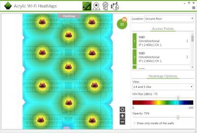 wifi planning, Design and locate access points in a simulation.