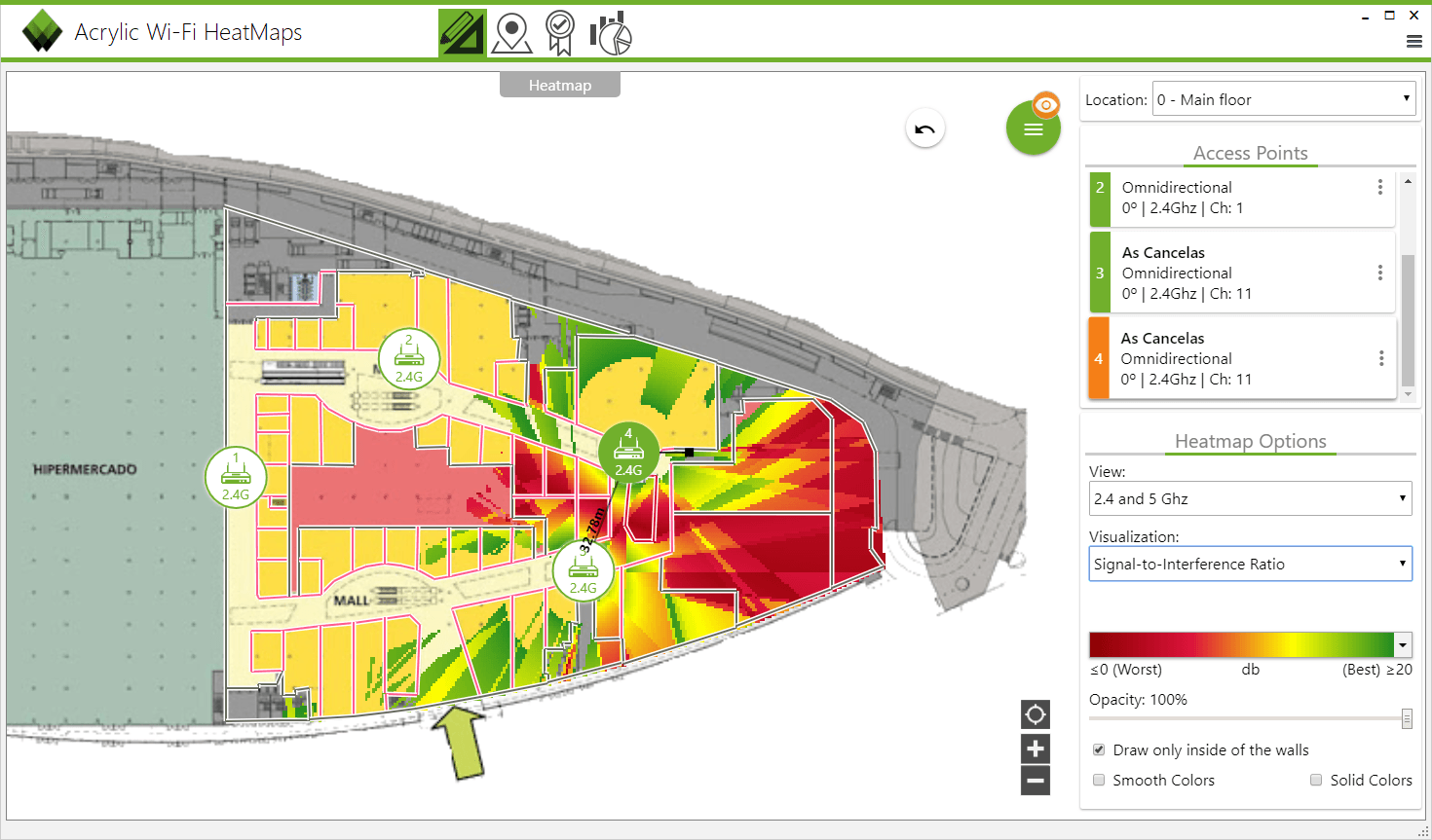 Interpret wifi planning, how to understand results