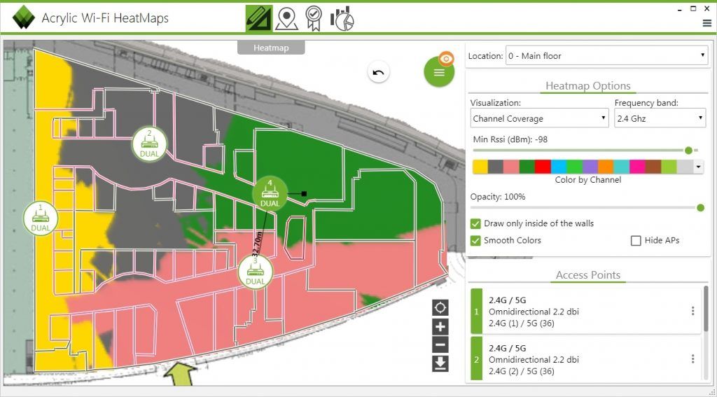 Wifi planning channel coverage