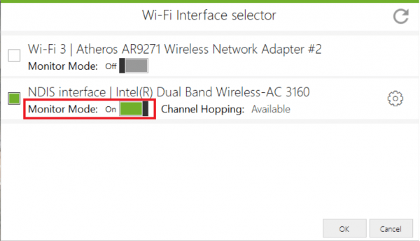 configurar interfaz wifi para un site survey