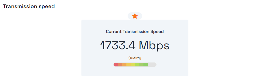 Wifi Network quality - Internet Transmision Speed